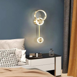 مجموعة من 2 مصباح LED متعدد الاغراض بتصميم عصري للاماكن الداخلية وانبوب متدلي طويل للتعليق على الحائط لديكور غرفة النوم