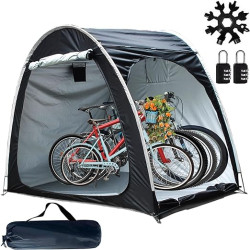 خيمة غطاء الدراجة، تصميم كبير شديد التحمل ببابين يمكن تخزين 3-4 دراجات