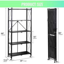 رفوف تخزين بـ 5 طبقات قابلة للطي 