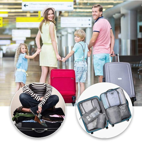 7-Piece Travel Luggage Packing Organizers Set
