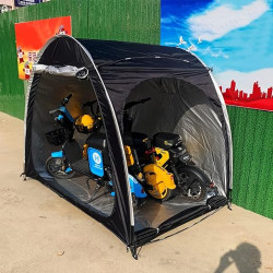 خيمة غطاء الدراجة، تصميم كبير شديد التحمل ببابين يمكن تخزين 3-4 دراجات
