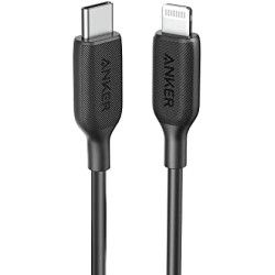 موصل PowerLine III USB-C إلى Lightning (1.8 م/6 قدم) أسود أسود