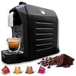 Nespresso Coffee Machine Black Color With 50 Coffee Capsules 0.7 Liter 1255 Watt