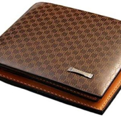 Brown bifold leather wallet