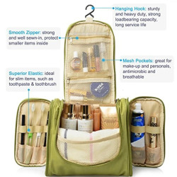 Travel bag and organizer with hanging hook, waterproof and multi-use
