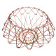 Flexible Wire Multi Shape Hollow Stainless Steel Folding Storage Fruit Basket