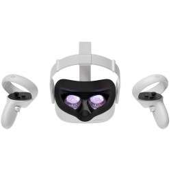 vrسماعة رأس كويست 2 الكل في واحد المتطورة بخاصية الواقع الافتراضي 128جيجابايت أبيض