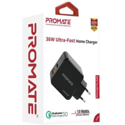 Promat Wall Charger UK 17cm Black