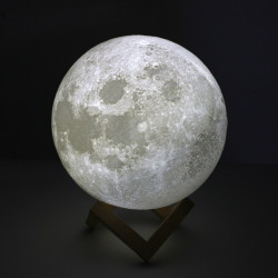 3D Full Moon-Shaped LED Light Lamp White 12centimeter