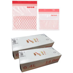 Storage bag with compression tape. 60 pieces