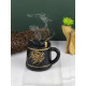 Ceramic Incense Burner Charcoal Black/Gold