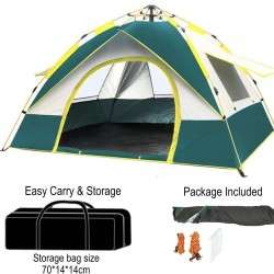 خيمة تخييم تتسع ل 4 أشخاص التركيب في 60 ثانية فقط