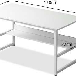 طاولة كمبيوتر مع رف كتب