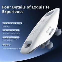 جهاز تدليك بوميدي إم جي 3 بأربعة رؤوس، مسدس تدليك 4 في 1 - رمادي