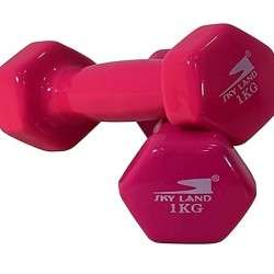 دمبل ديلوكس فاخر من الفينيل للكبار من الجنسين من سكاي لاند- زهري