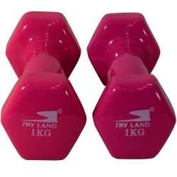 دمبل ديلوكس فاخر من الفينيل للكبار من الجنسين من سكاي لاند- زهري